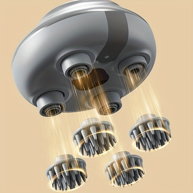 Mini electric scalp massager, stimulates circulation, relaxes the head and provides a relaxing massage.