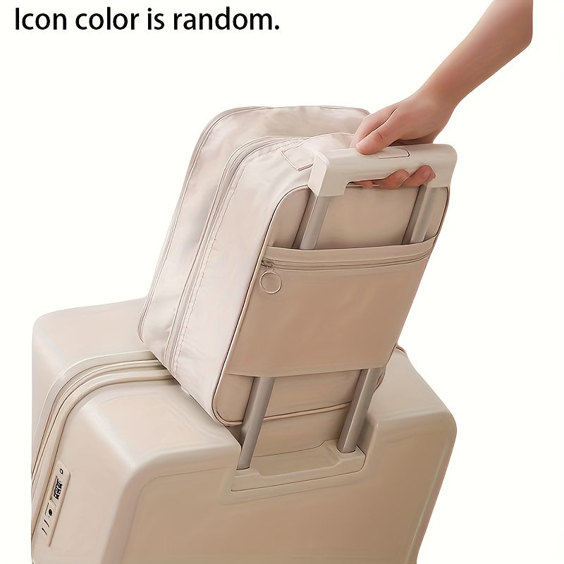 Sac de rangement chaussures de voyage suspendu, grande capacité, multifonction, lavable en machine, polyester durable, compartiments multiples pour chaussures et accessoires.