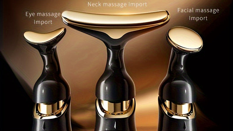 Appareil de massage visage et yeux multifonction GuSHiYuTA, fonctionne avec piles AA 36V, idéal spa maison et soins beauté, cadeau pratique.