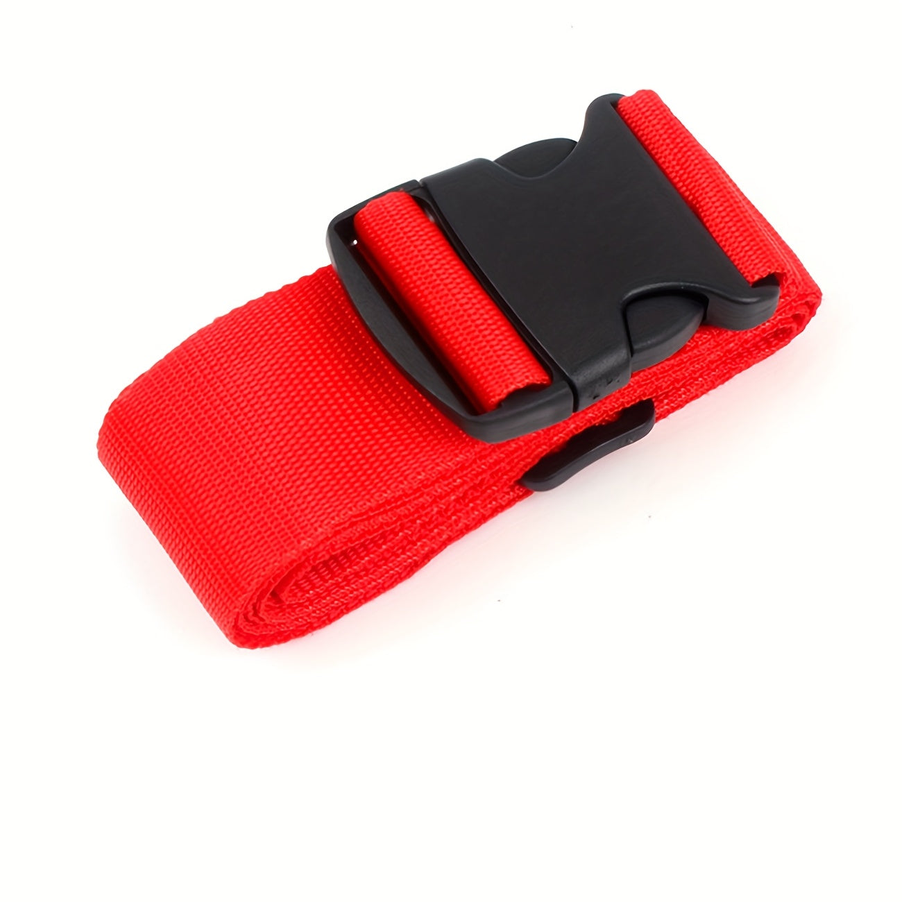 Sangle de bagage personnalisée brodée, nylon durable et réglable, protège et identifie valises, lavable à la main, pratique en voyage.