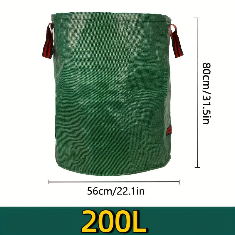 Sac de jardin grande capacité 120/160/200 L, résistant, imperméable et anti-déchirure, idéal feuilles, déchets de pelouse, patio ou piscine.
