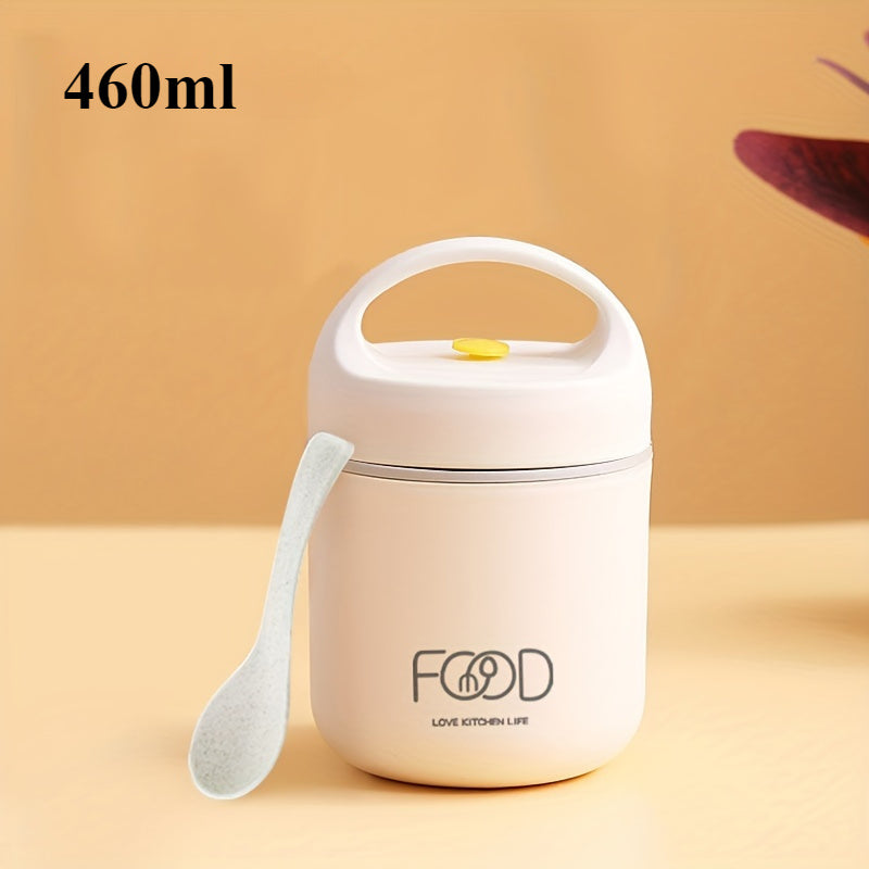 Lunch box thermique compacte, tasse soupe inox, design isolant, portable pour bureau, école ou voyage, facile à nettoyer, lavage à la main.