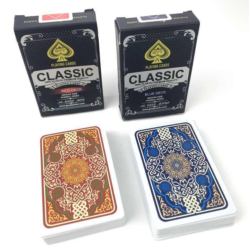 Jeu de cartes haut de gamme en plastique PVC, résistant à l’eau, lavable, motif pois, cadeau idéal pour fêtes et joueurs adultes.