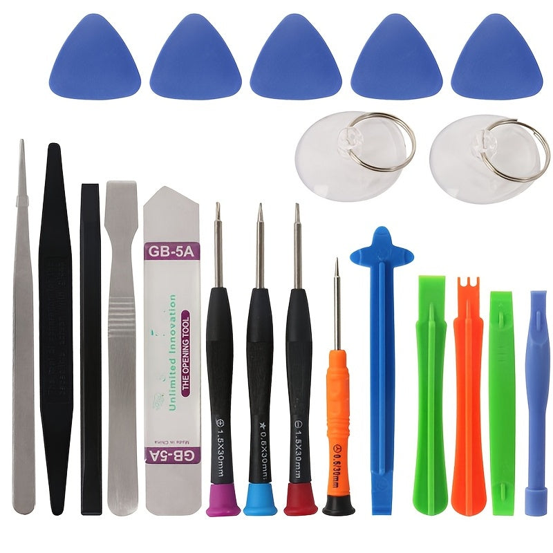 Kit de Réparation Mobile 21 en 1 : Outils d’ouverture, tournevis et spatules, compatible iPhone 6 à 13 et XS, pratique pour bricolage précis.