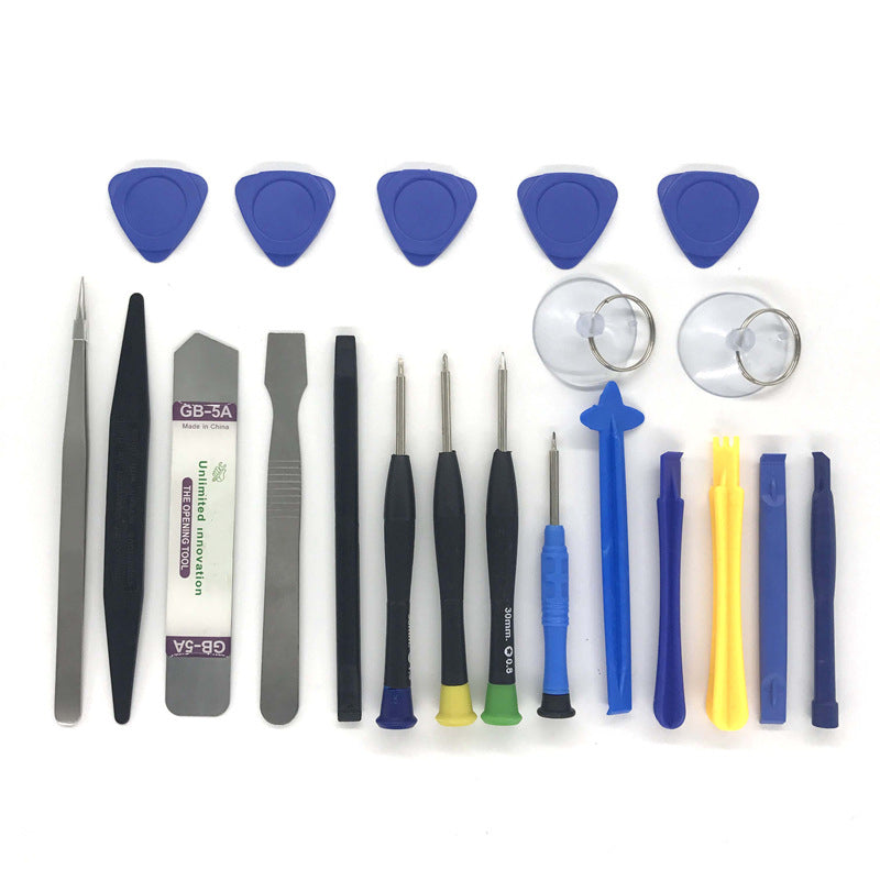 Kit de Réparation Mobile 21 en 1 : Outils d’ouverture, tournevis et spatules, compatible iPhone 6 à 13 et XS, pratique pour bricolage précis.