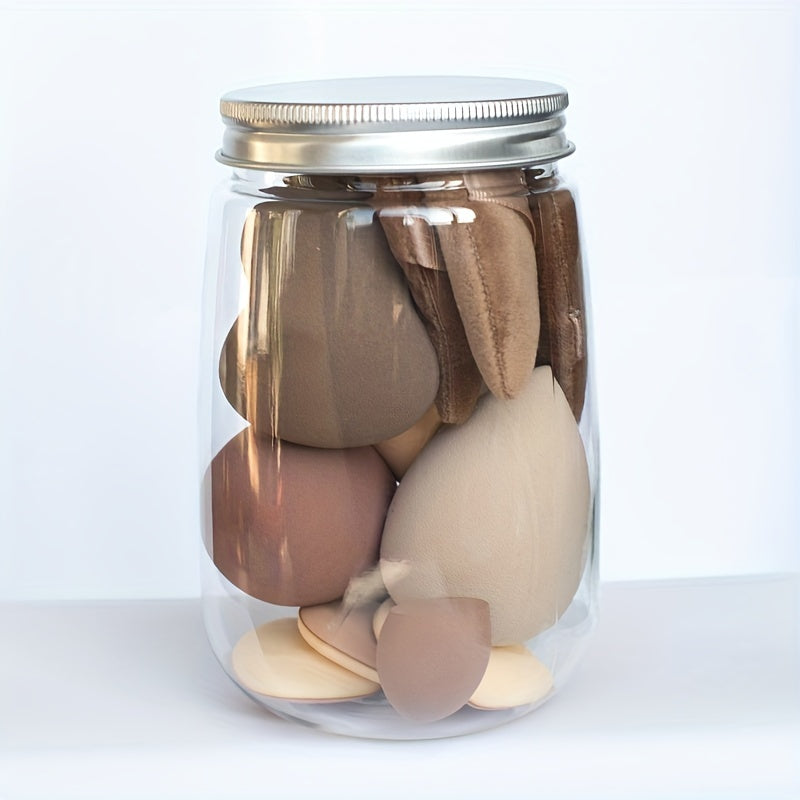 13-piece makeup sponge set in a box: soft blender and powder puffs, for powder, liquid, ideal beauty gift.