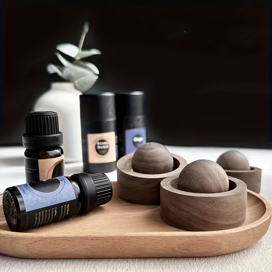 Diffuseur d’arôme en bois élégant Design rotatif, sûr et non inflammable, idéal pour voiture ou chambre, améliore l’air et parfume agréablement, cadeau parfait.