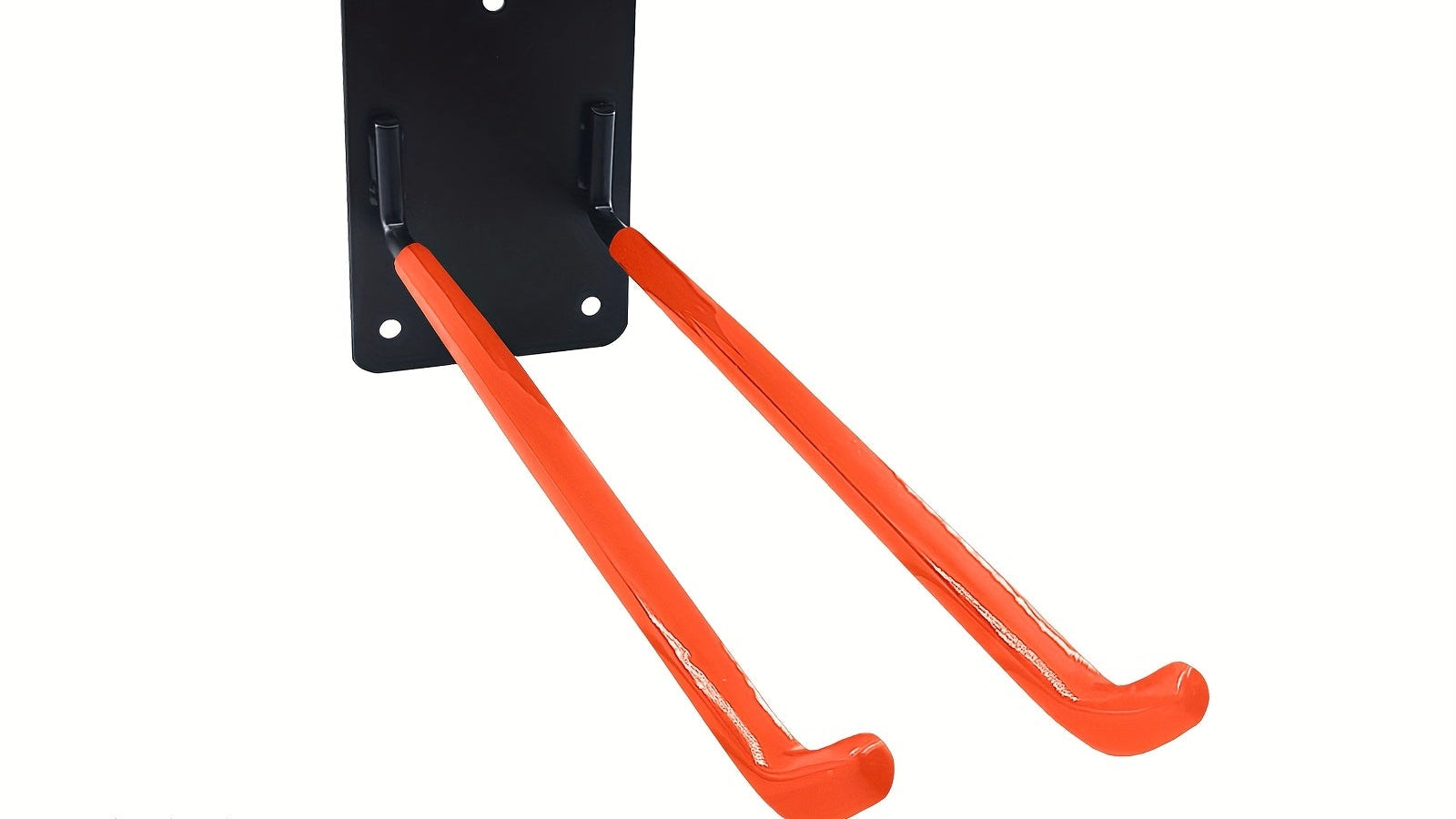 Crochet mural métallique robuste orange/noir/bleu, support outils et balais, facile à installer, idéal garage, jardin, suspend pelles, cordes, échelles et outils électriques.