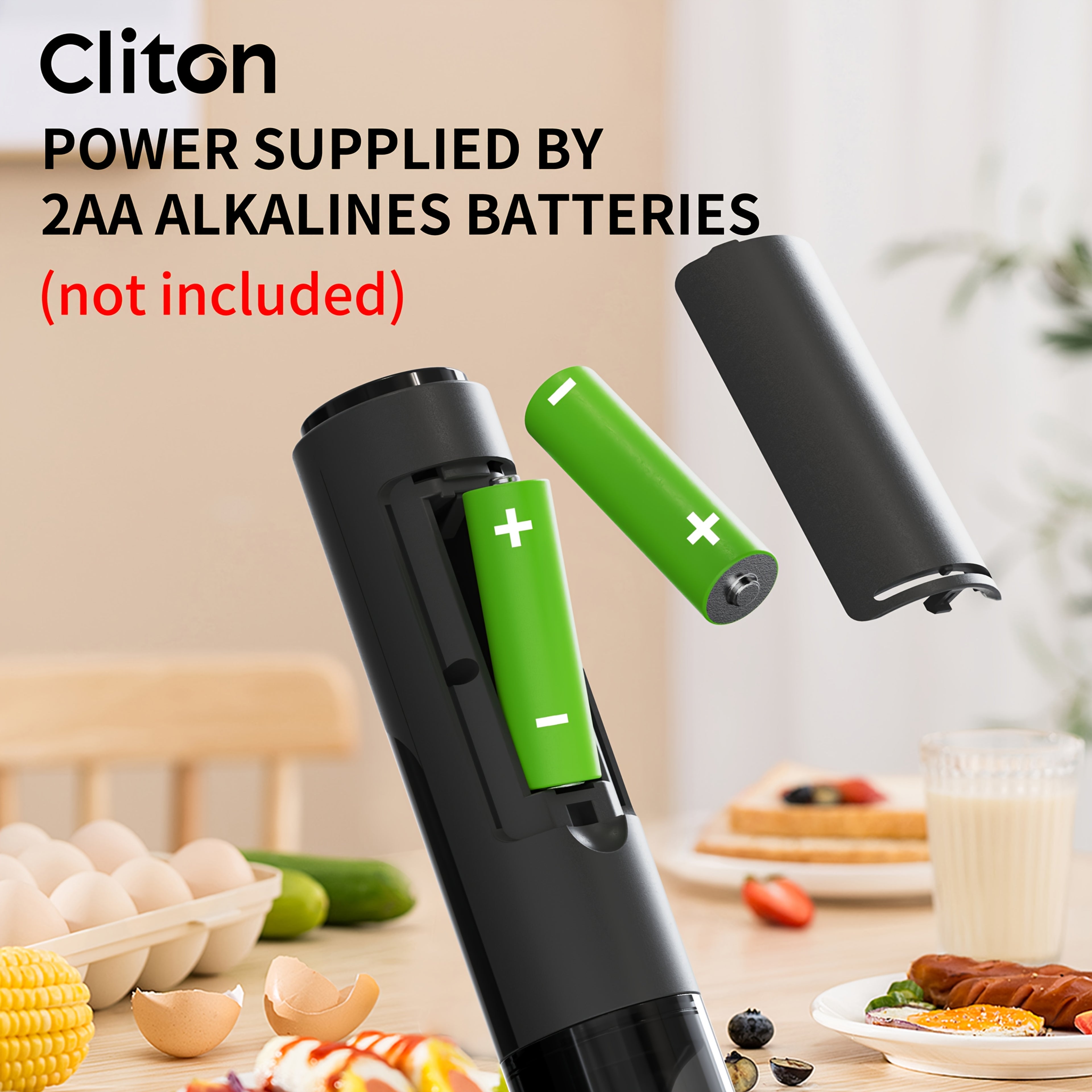 Mousseur à Lait Électrique CLITON : Portable, avec étui de rangement, parfait pour latte, cappuccino, smoothies protéinés, compact et idéal voyage ou cadeau.