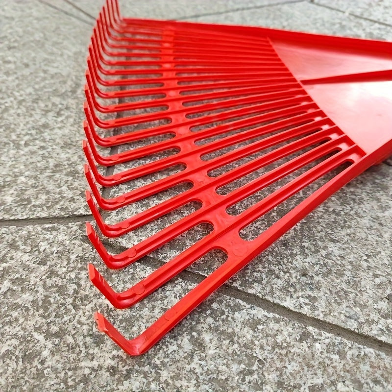 Râteau à feuilles plastique 20 dents Léger et robuste, idéal pour pelouses, jardins, allées et trottoirs, collecte efficace des feuilles, compatible accessoires souffleur ou pelle.