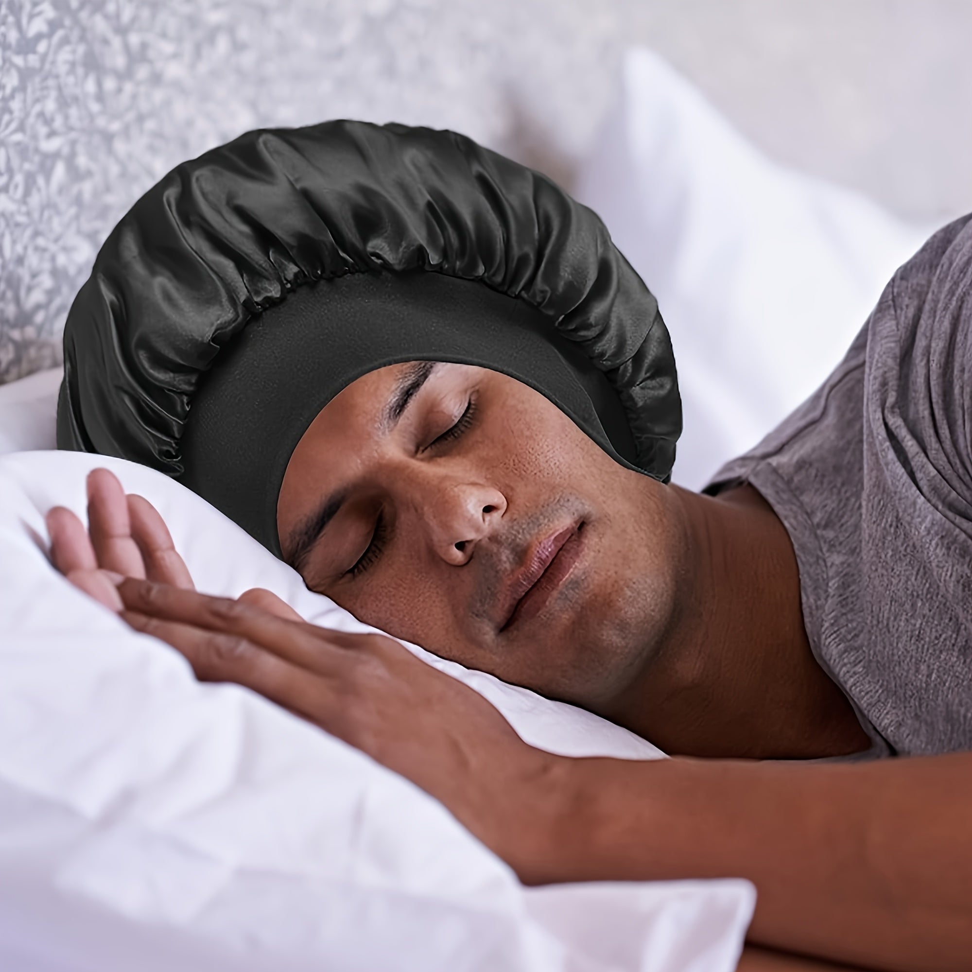 Lot de 6 bonnets élastiques homme, doux et confortables, protection capillaire nuit, plusieurs couleurs, polyester, maintien fiable sans parfum.