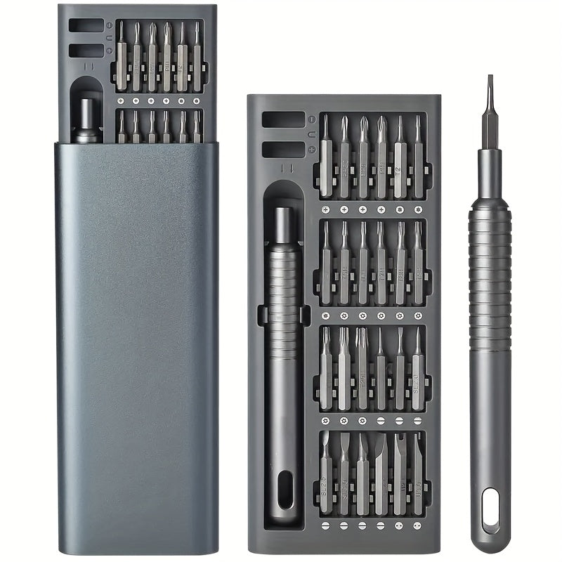 25-in-1 precision screwdriver set, multifunctional, durable, battery-free, ideal for repairing mobile phones and tablets.