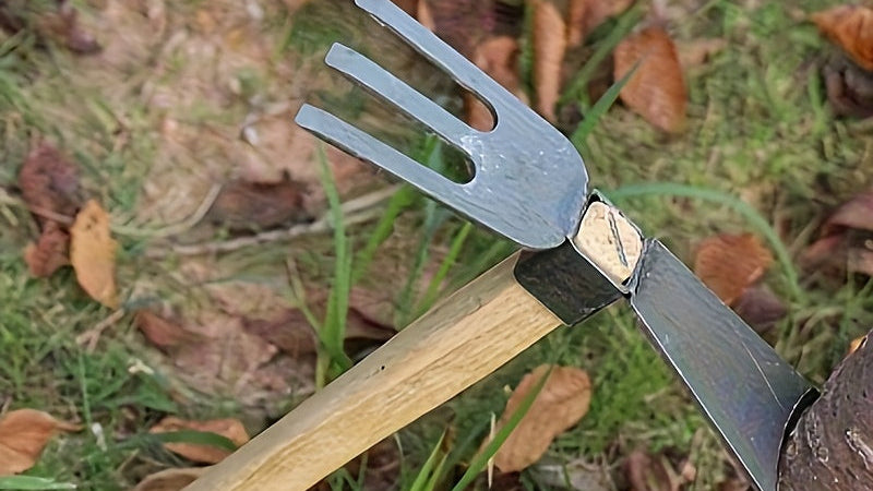 Outils de jardin robustes, houe double-face en métal, idéale pour plantations de fleurs et légumes, adaptée au jardinage domestique.