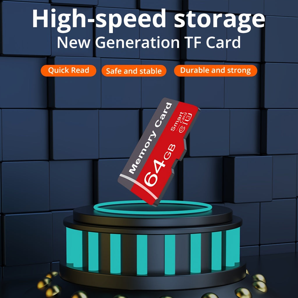Carte Mémoire TF avec Adaptateur : Capacités 1 à 64 Go, haute vitesse A1 C10, compatible tablettes, caméras, smartphones, PC et consoles.