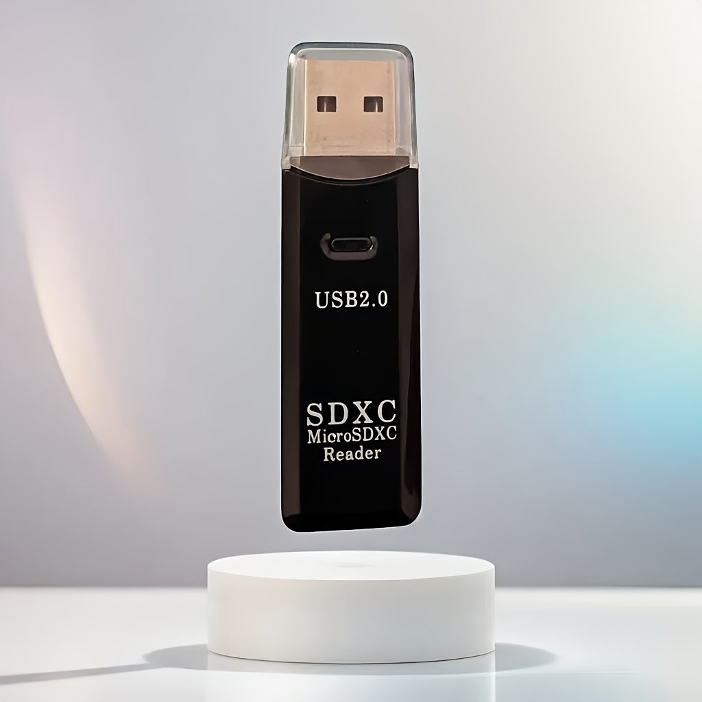 قارئ بطاقات SD صغير USB 2.0 عالي السرعة، يعمل بمجرد التوصيل، محول ذاكرة للكاميرا، نقل الصور بدون بطارية.
