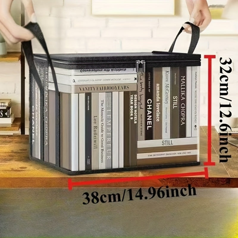 Lot de 3 boîtes de rangement transparentes avec couvercle rabattable, grandes et rectangulaires, empilables, pour livres, vêtements ou bureau, plastique durable.