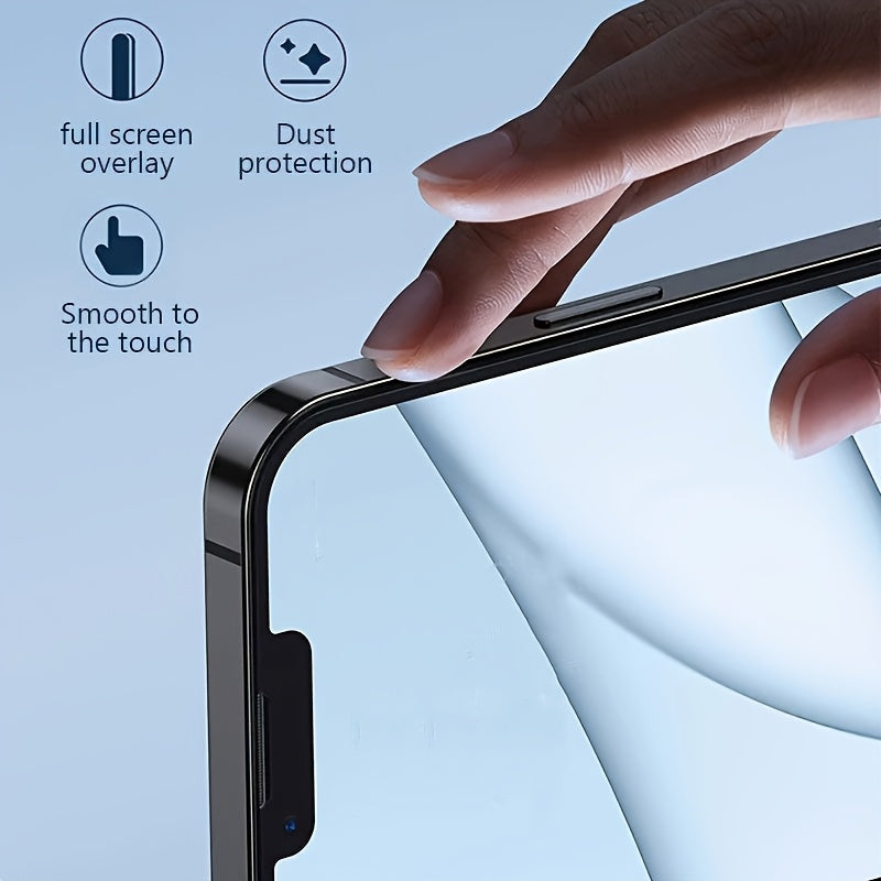 Lot de 3 Protecteurs d’Écran Verre Trempé HD : Compatible iPhone 11 à 17 Pro Max, anti-traces et huiles, résistant aux rayures, installation facile, finition brillante.