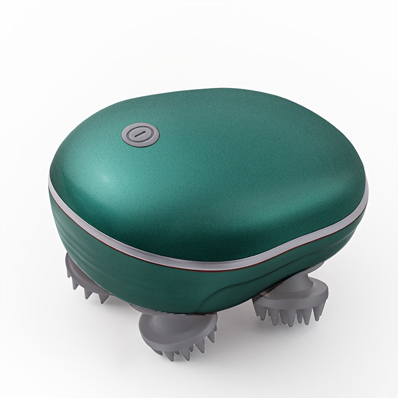 Masseur électrique pour cuir chevelu, portable USB. 4 griffes amovibles, 3 modes réglables, outil de relaxation profonde, adapté aux humains et aux animaux.