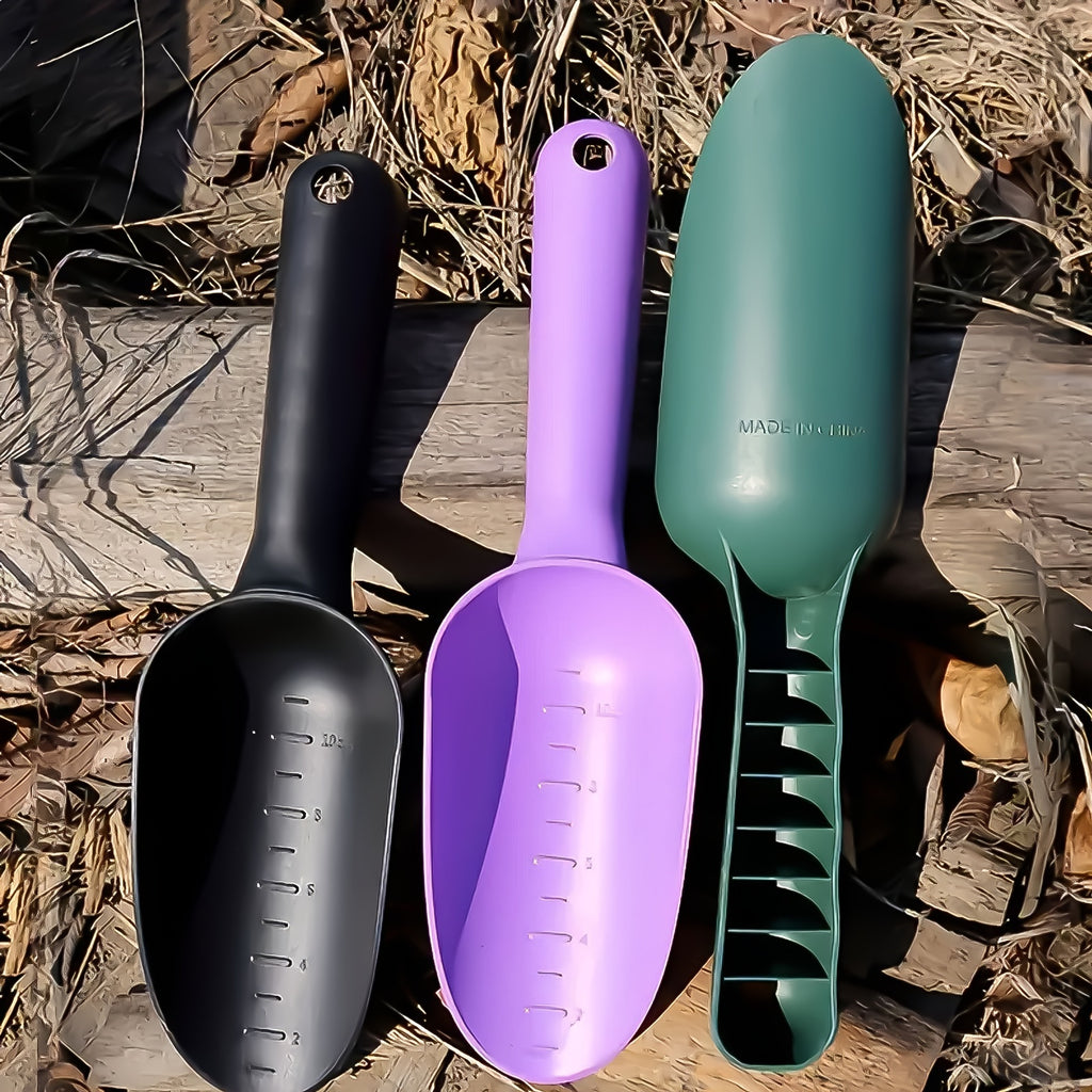 Plastic garden shovel, for planting flowers and vegetables, loosening soil and repotting, graduated and easy to handle, practical tool.
