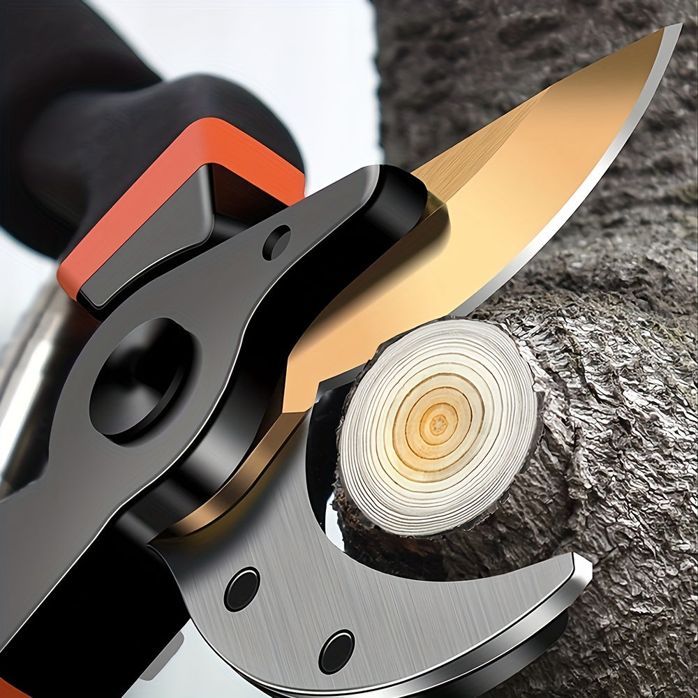 Sécateur robuste en acier SK5, manuel, idéal jardinage, arbres fruitiers et branches épaisses, outil précis et durable.