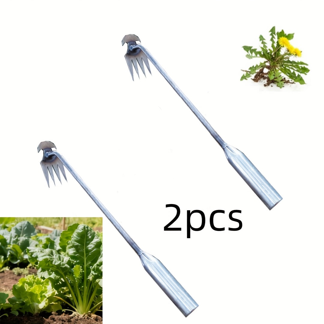 Râteau manuel en métal robuste Construction solide avec dents résistantes pour désherbage profond, plantation, paillage et entretien de massifs et jardins professionnels.