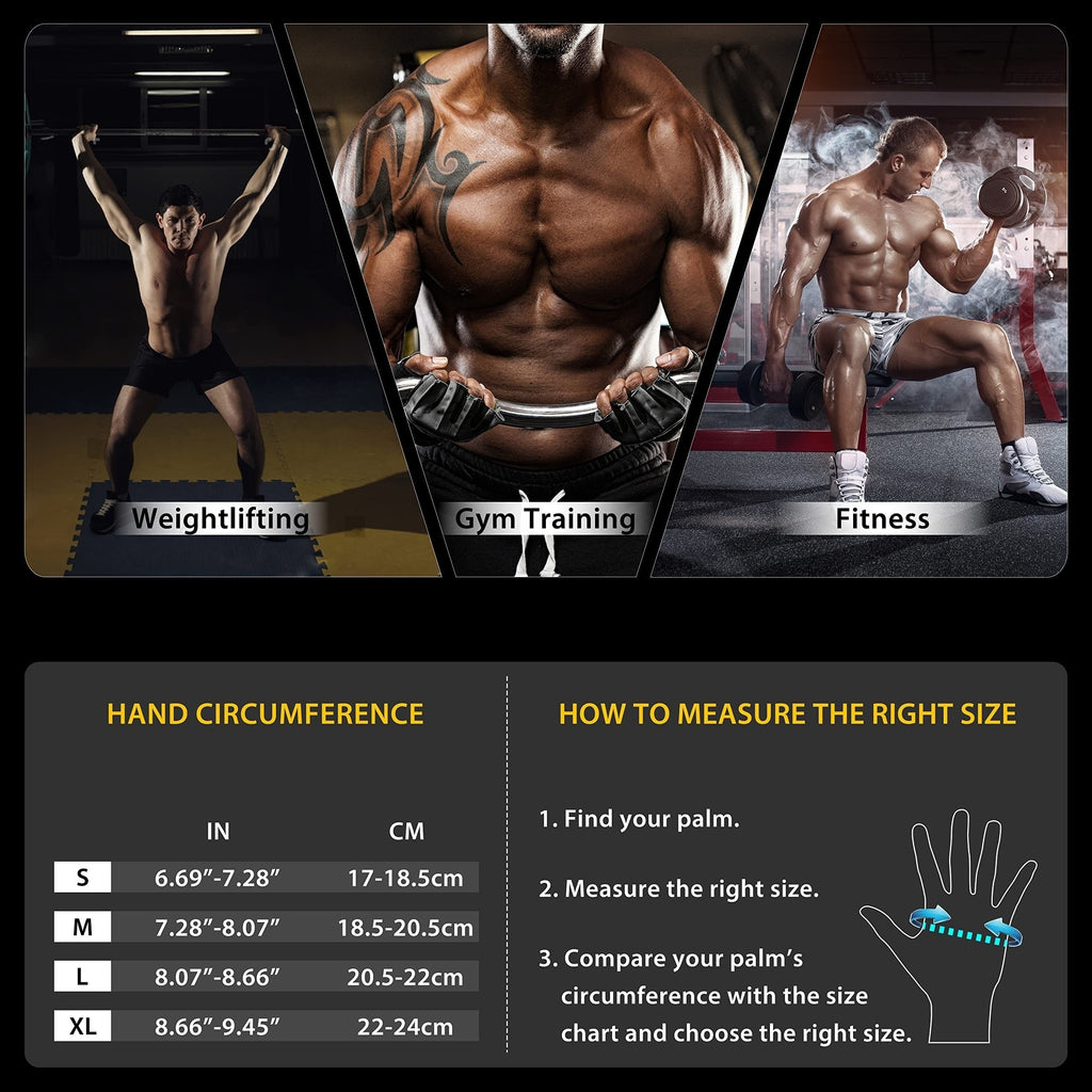 Paire de gants de fitness avec support poignet et paume complète, offrant grip renforcé pour musculation, entraînement et sports indoor/outdoor.
