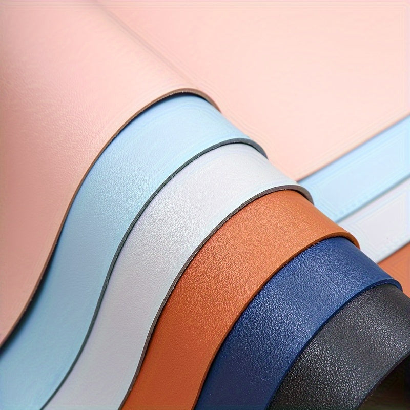 PU leather mouse pad, water and stain resistant, non-slip, simple and elegant, suitable for office, keyboard and workspace.