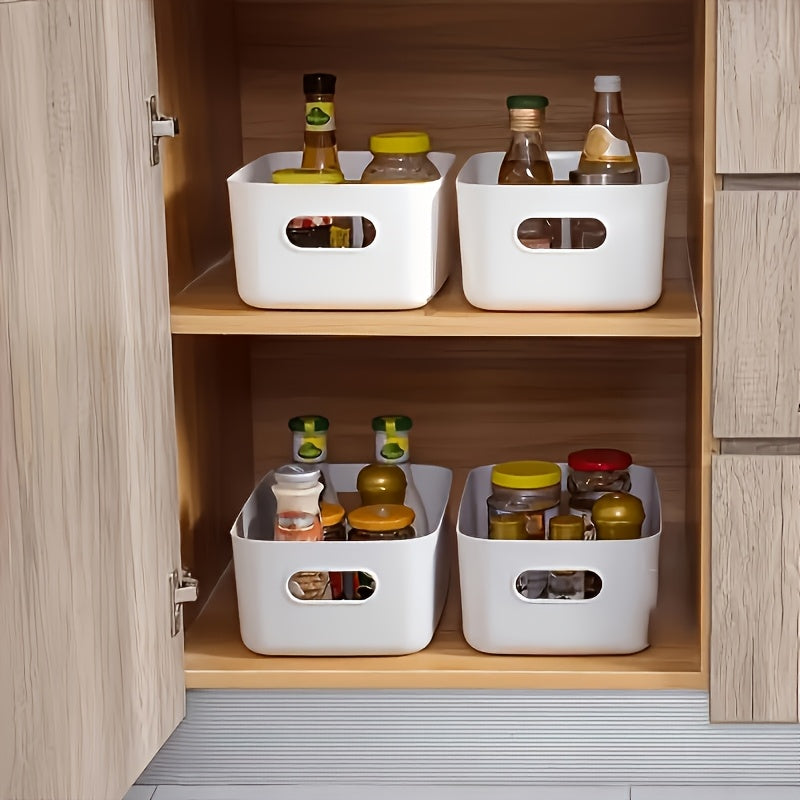 Lot de 5 bacs de rangement en plastique, multifonctions, pour cosmétiques, bureau, sous-vêtements ou essentiels maison, sûr pour usage non alimentaire.