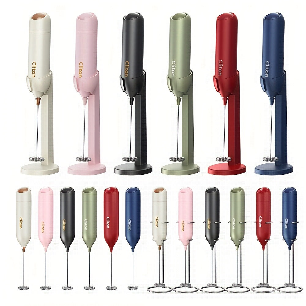 Cordless Electric Milk Frother: 304 stainless steel whisk, quiet operation, portable and compact, ideal for home coffee or camping.