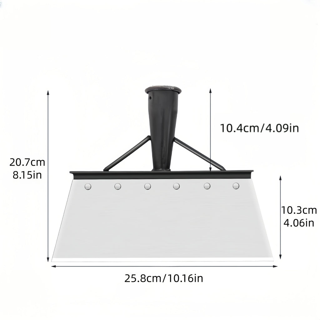 Multifunctional steel garden shovel. Robust tool for scraping walls, removing snow, weeding, and cleaning gardens and farms. (Handle not included)