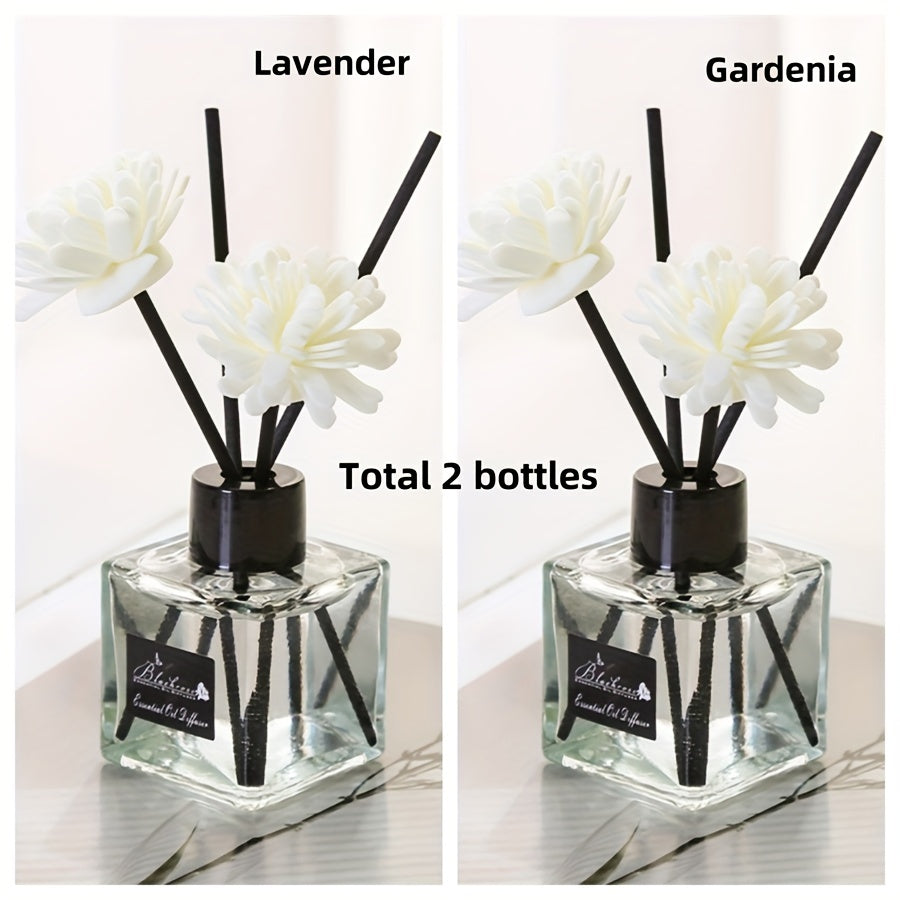 Set d’aromathérapie 2 bouteilles Différents parfums, diffuseur rotin efficace, choix variés pour créer ambiance relaxante et parfum agréable.