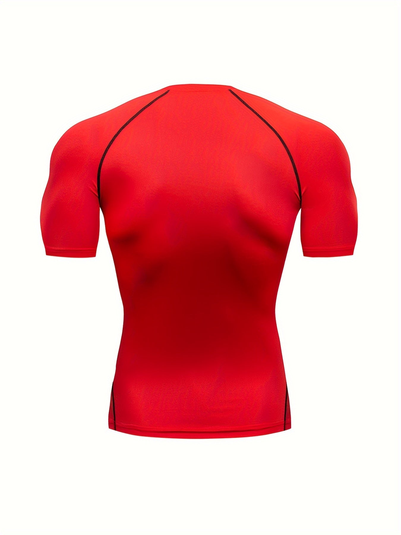 T-shirt de compression homme haute élasticité, respirant et séchage rapide, manches courtes, idéal pour le gym et activités extérieures.