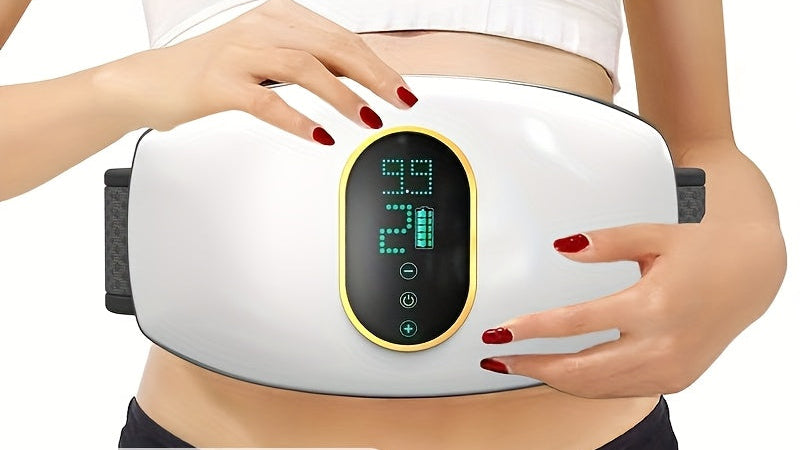 Portable body massager, 4 modes, 20 min timer, ergonomic, USB rechargeable, for abdomen, legs, back, arms and neck, sports recovery.