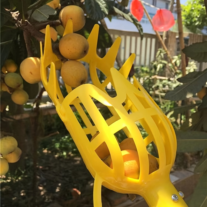 Robust and lightweight fruit picker, for orchards and gardens, efficient harvesting of apples, cherries, peaches, tomatoes, durable and easy tool.