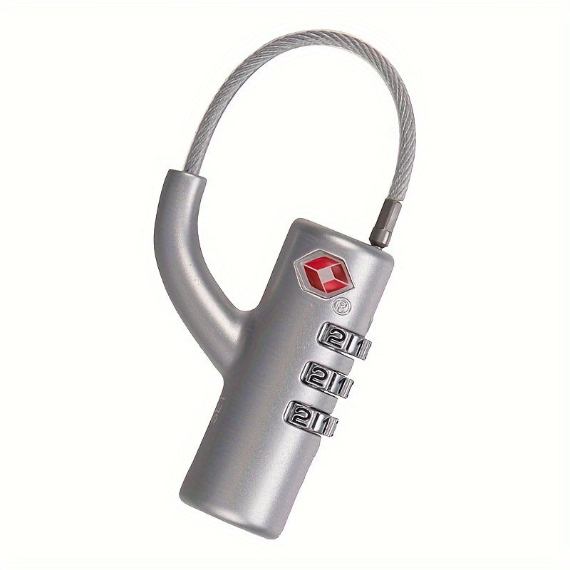 Cadenas TSA à combinaison avec câble métallique, sécurisé pour valises, conforme aux normes aéroportuaires, pratique et robuste pour voyages.