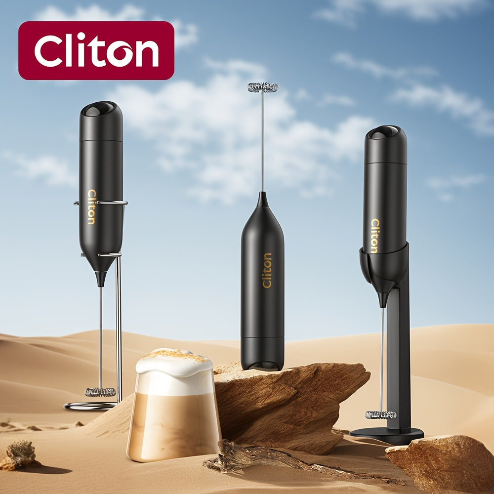 Cordless Electric Milk Frother: 304 stainless steel whisk, quiet operation, portable and compact, ideal for home coffee or camping.