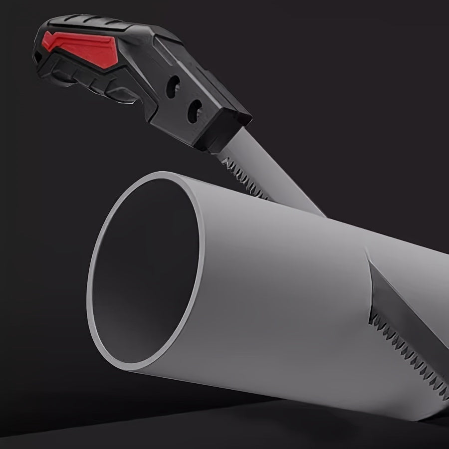 Compact hand saw for wood and pruning, ideal for fruit trees, precise gardening and small carpentry jobs at home.