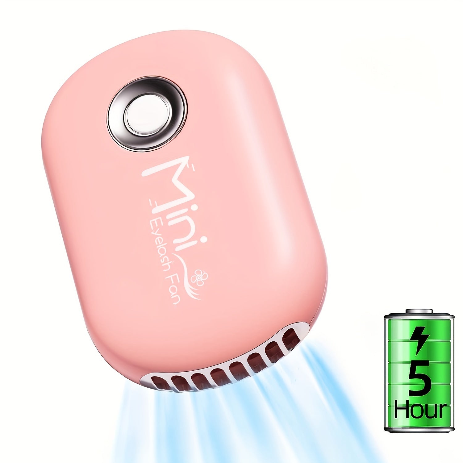 Sèche-cils portable AORAEM, 3 vitesses, autonomie 4-5h, idéal extensions de cils et maquillage, design compact pour usage pratique.