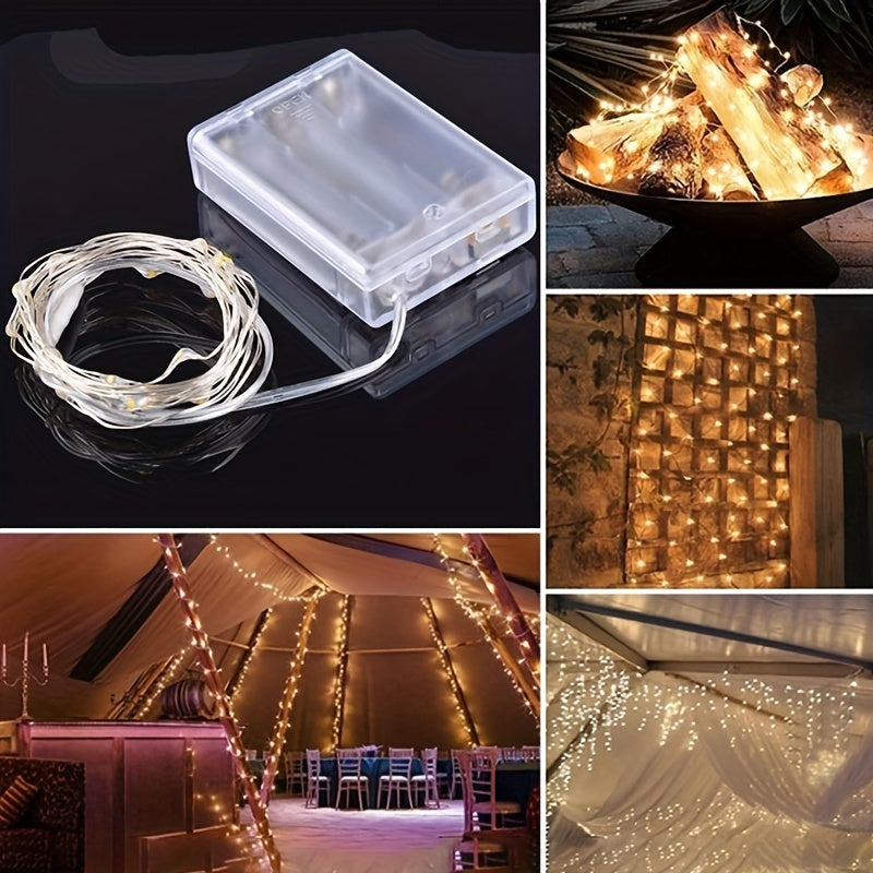Guirlande lumineuse 50/100 LED, décoration chambre, fêtes, mariage ou Noël/Halloween, légère et durable, idéale ambiance et éclairage décoratif.