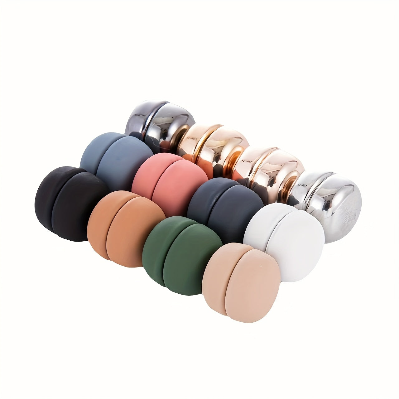 Lot de 12 broches magnétiques rondes en alliage, élégantes et colorées, petite taille, accessoire féminin raffiné.