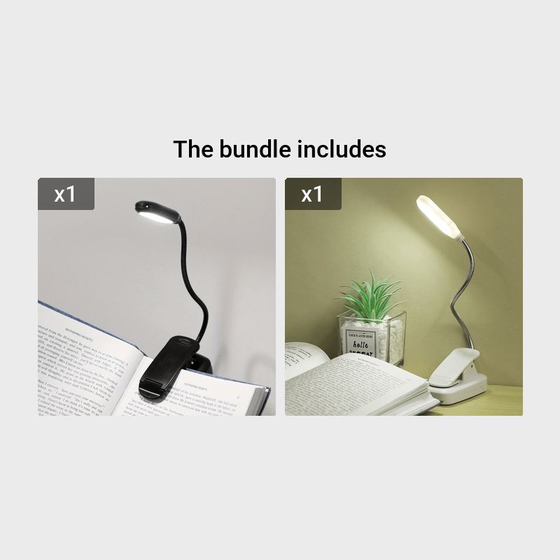 Lampe de bureau LED avec pince Bras ajustable, fonctionnement sur piles, bouton-poussoir, design ergonomique et moderne, idéale pour lecture, chevet ou espace de travail.