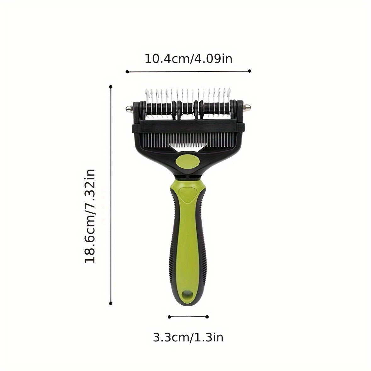 3-in-1 pet grooming tool. Undercoat rake, slicker brush, detangling comb for long and short hair, ideal for dogs and cats.