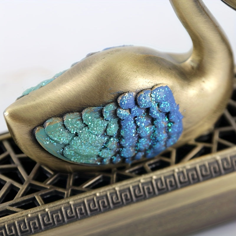 حامل بخور معدني مزدوج الاستخدام من لاسودي، على شكل بجعة، مزخرف، عديم الرائحة، مثالي لأعياد الميلاد وعيد الشكر والحفلات.