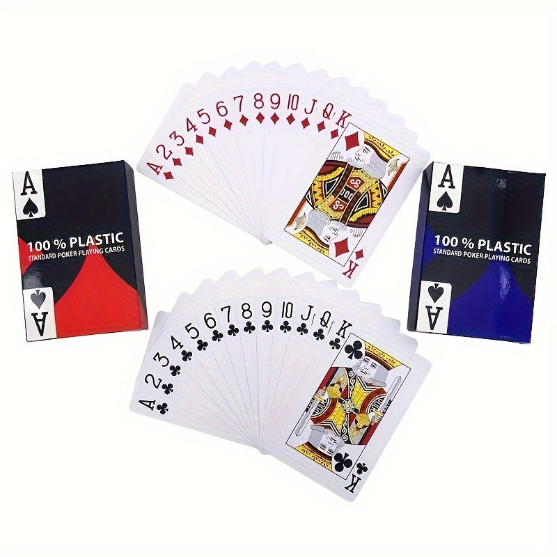 Cartes de jeu PVC mat premium, étanches. Design étroit pour une prise améliorée, idéal pour les jeux créatifs et le divertissement.
