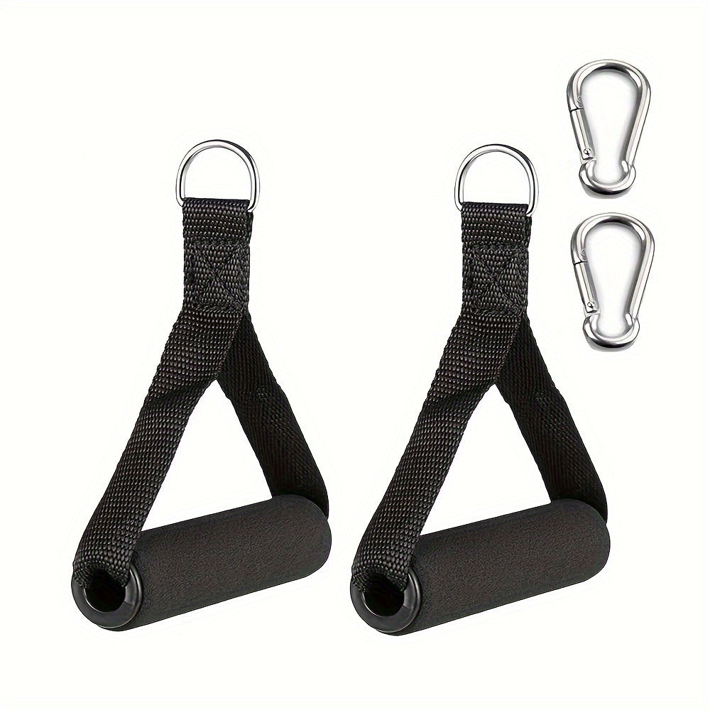 Paires de poignées d’exercice avec mousses haute densité et boucles, offrant confort et résistance pour Pilates, yoga et renforcement musculaire.
