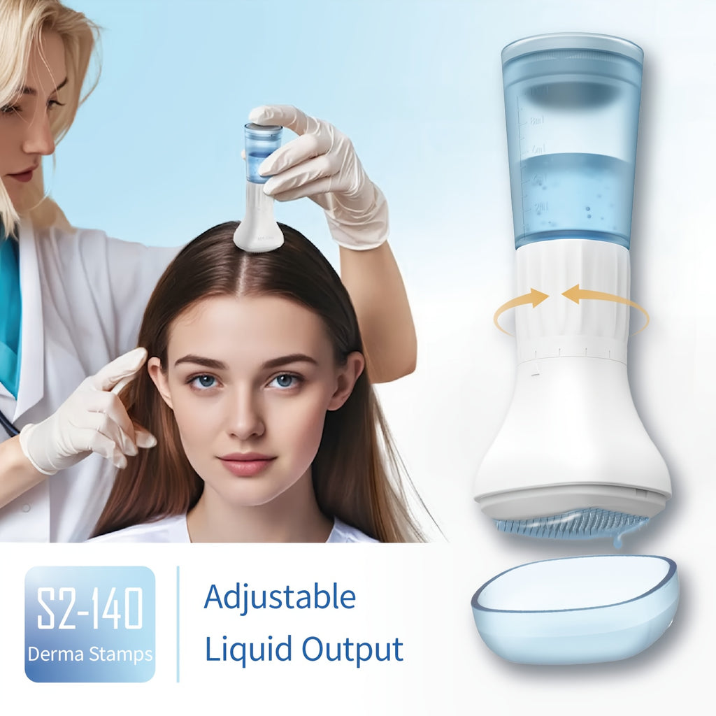 Tampon dermique micro-aiguilles ajustable Dr.pen Stimule peau et cuir chevelu, 0,25 mm précis, sans batterie, design durable, outil quotidien pour soin ciblé.