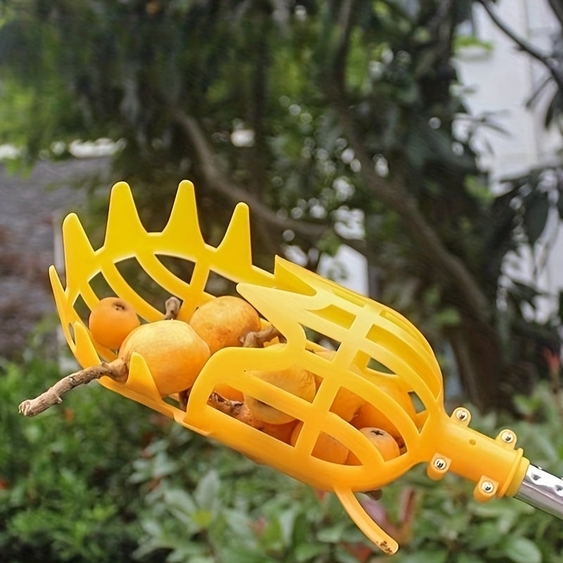 Robust and lightweight fruit picker, for orchards and gardens, efficient harvesting of apples, cherries, peaches, tomatoes, durable and easy tool.