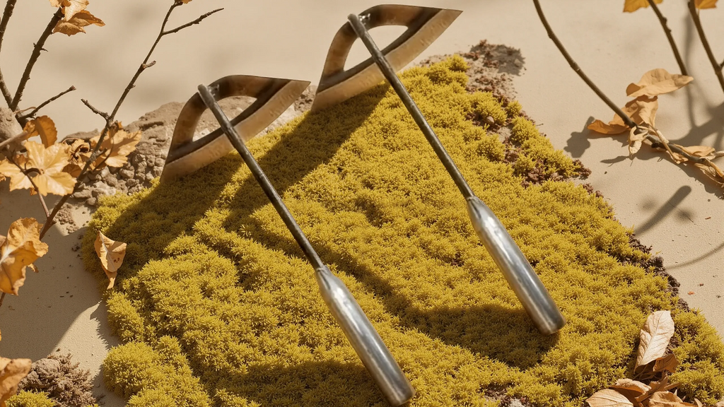 Houes creuses en acier trempé, main, dents tranchantes, durable et antirouille, idéal désherbage potagers et entretien jardin.