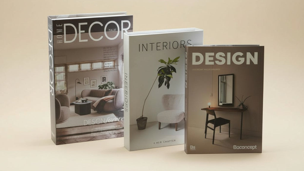 Lot de 3 livres factices style nordique Empilables, décoratifs pour étagère ou salon, design minimaliste, sans entretien, parfait pour décoration intérieure élégante.