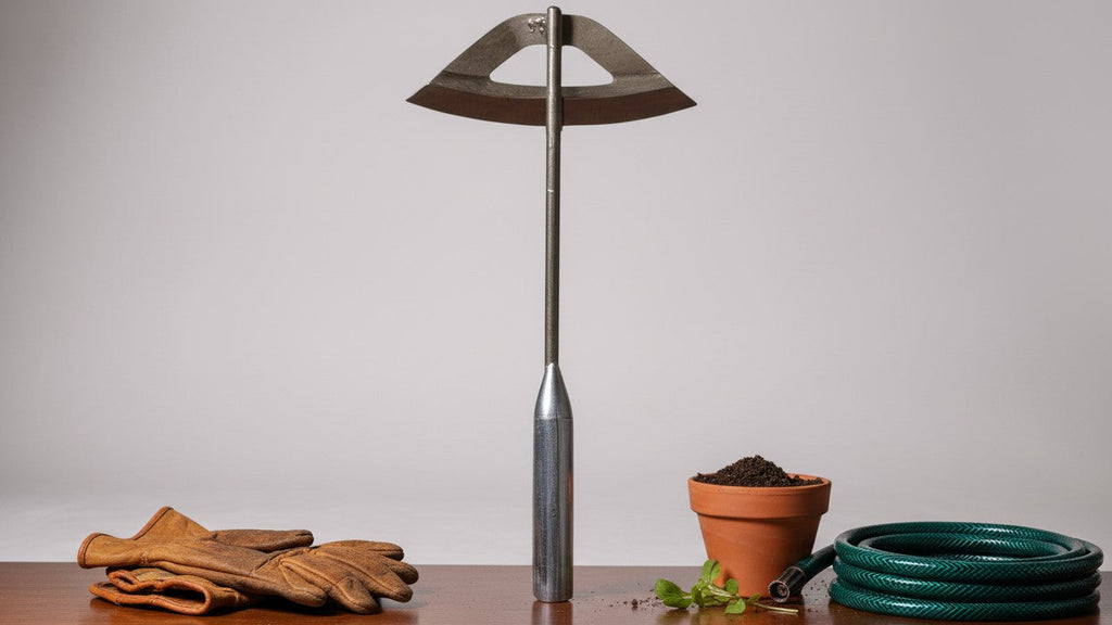 Binette creuse en acier trempé (1 ou 2 pcs) Outil manuel durable pour désherbage précis et entretien des légumes et cultures potagères.